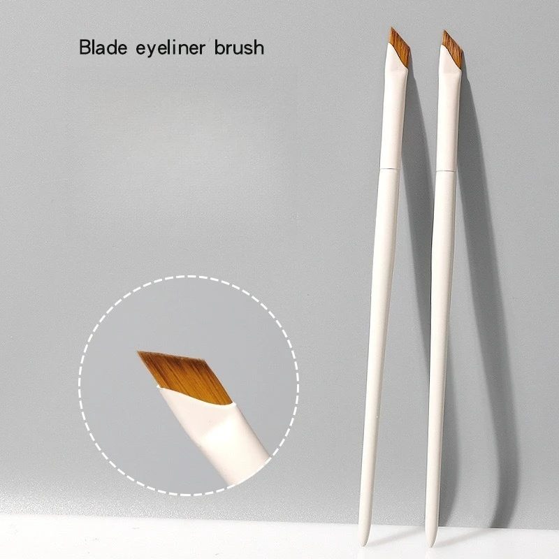 Fine Angle Flat Eyebrow BrushUpgrade Blade Eyeliner Brush Ultra Thin Under The Eye Makeup Brushes Precise Detail Brush White