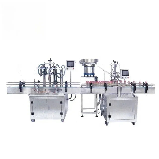 4 head Automatic  Hand Sanitizer Cosmetic Oil Juice Automatic Small  Jar Filling Capping Machine HOT SALES