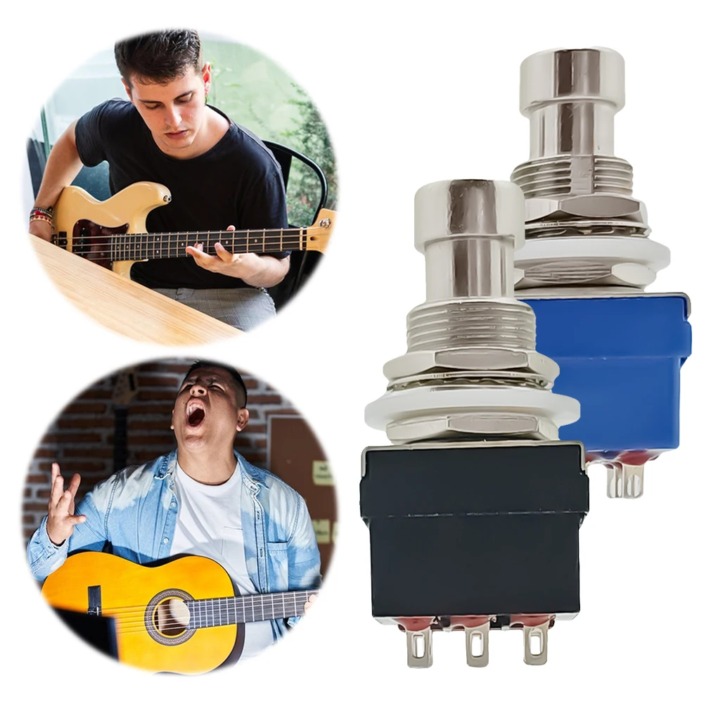 5 шт., педаль эффектов для гитары, 3PDT, ножной переключатель, 9 контактов, фиксация, кнопка, ножной переключатель, педаль эффектов для гитары, кнопочный ножной переключатель