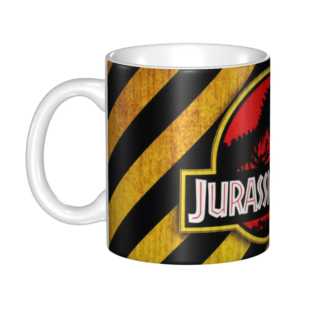 Taza de café personalizada Jurassic World Park, taza de cerámica con película de dinosaurio DIY, regalo creativo