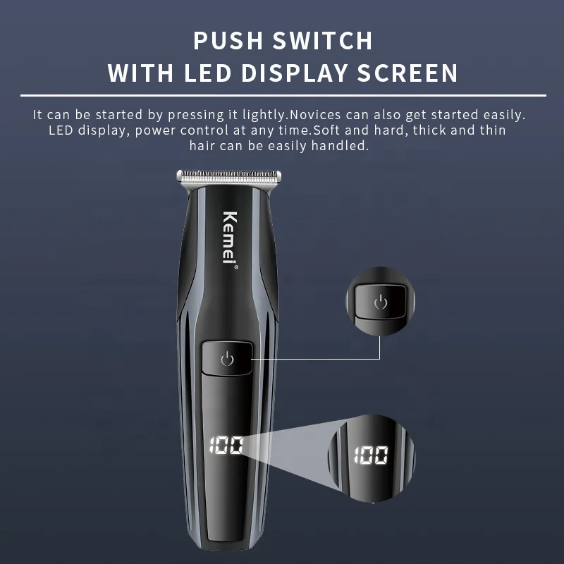كيمي-ماكينة قص شعر كهربائية احترافية قابلة لإعادة الشحن للرجال ، آلة قص اللحية ، آلة قص الحلاق ، شاشة ليد ، قص الشعر ، الأطفال #2
