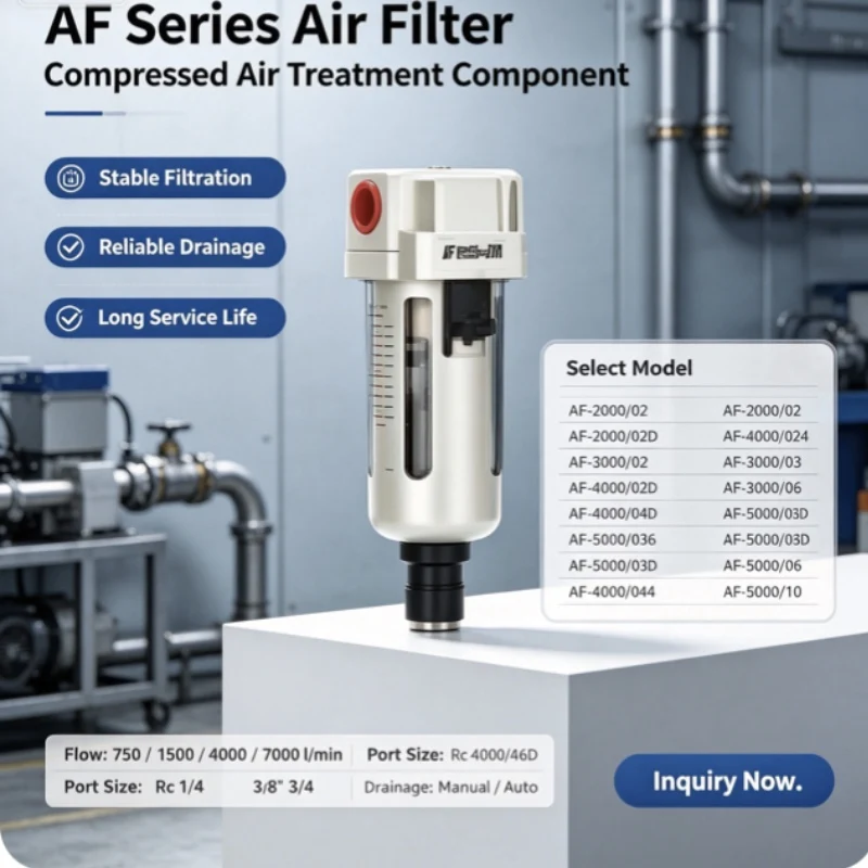 Af Series Air Filter Af2000 Af3000 Af4000 Af5000Pneumaticairsourcetreatmentunitmanualautodraincompressedairfilterpneumaticsystem