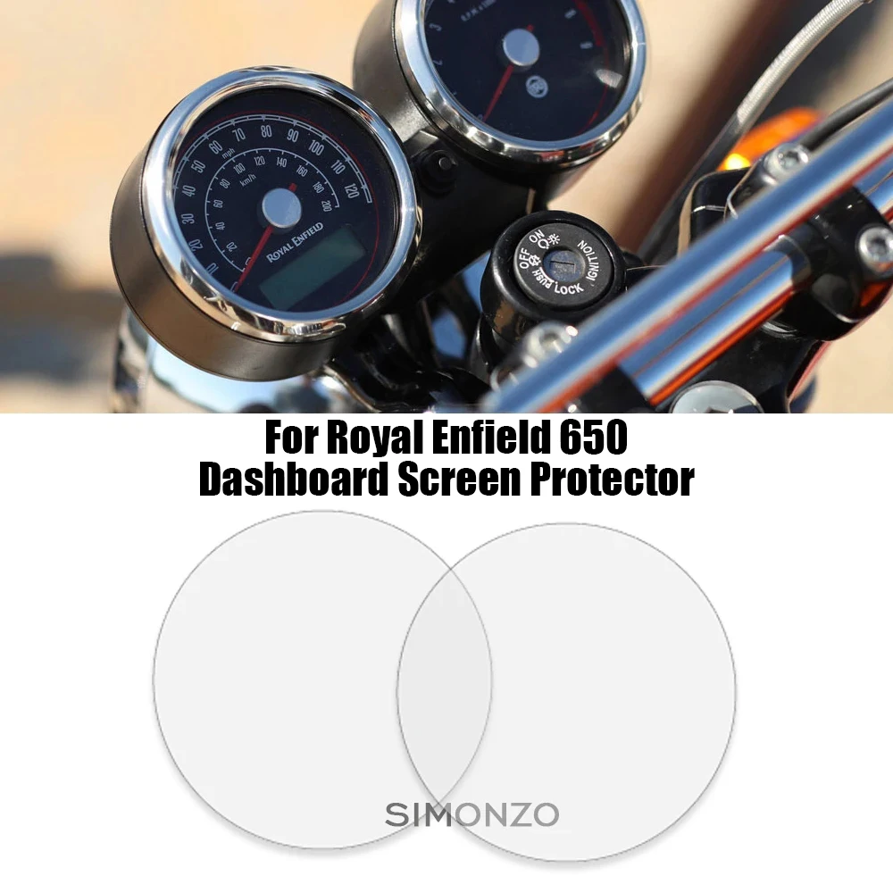 For Royal Enfield 650 Interceptor Continental GT 2018 Motorcycle Dashboard Screen Protector Scratch Resistant PTU Dash Film