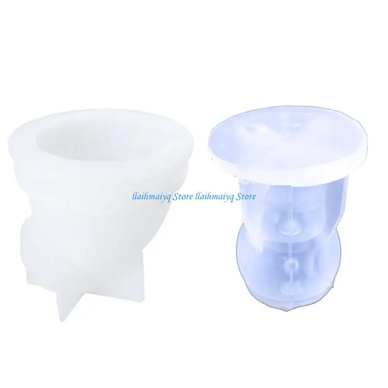 

573B Christmas Hat Snowman Ornament Silicone Gypsum Molds for Home Decorations