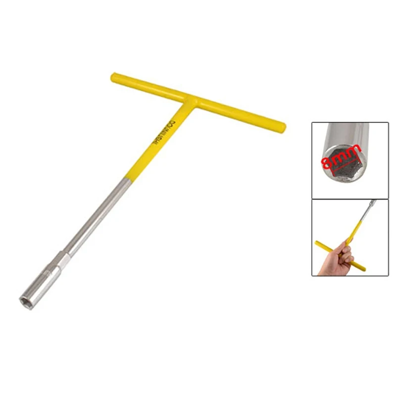 8mm 10mm 고무 코팅 육각 렌치 T 핸들 육각 알렌 키 렌치 스패너 T 형 소켓 렌치 스패너 도구 수리 도구