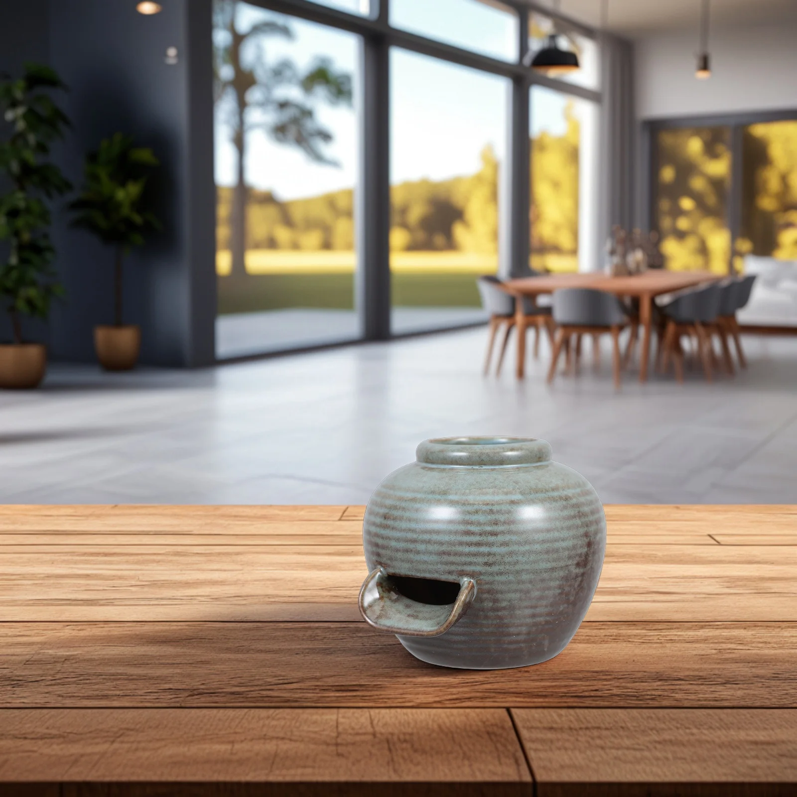 Handmade Ceramic Waterfall Fountain for Fish Tank Indoor Outdoor Pond Circulation Device Garden Landscape Decor Tabletop Desktop