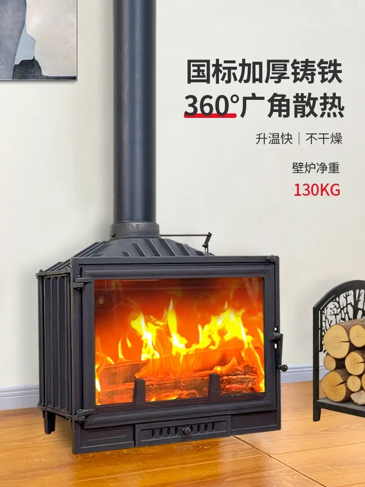 Fireplace, real fire, wood, embedded wood burning for heating, indoor rural villas, home stays, wood burning, cast iron woo Hot