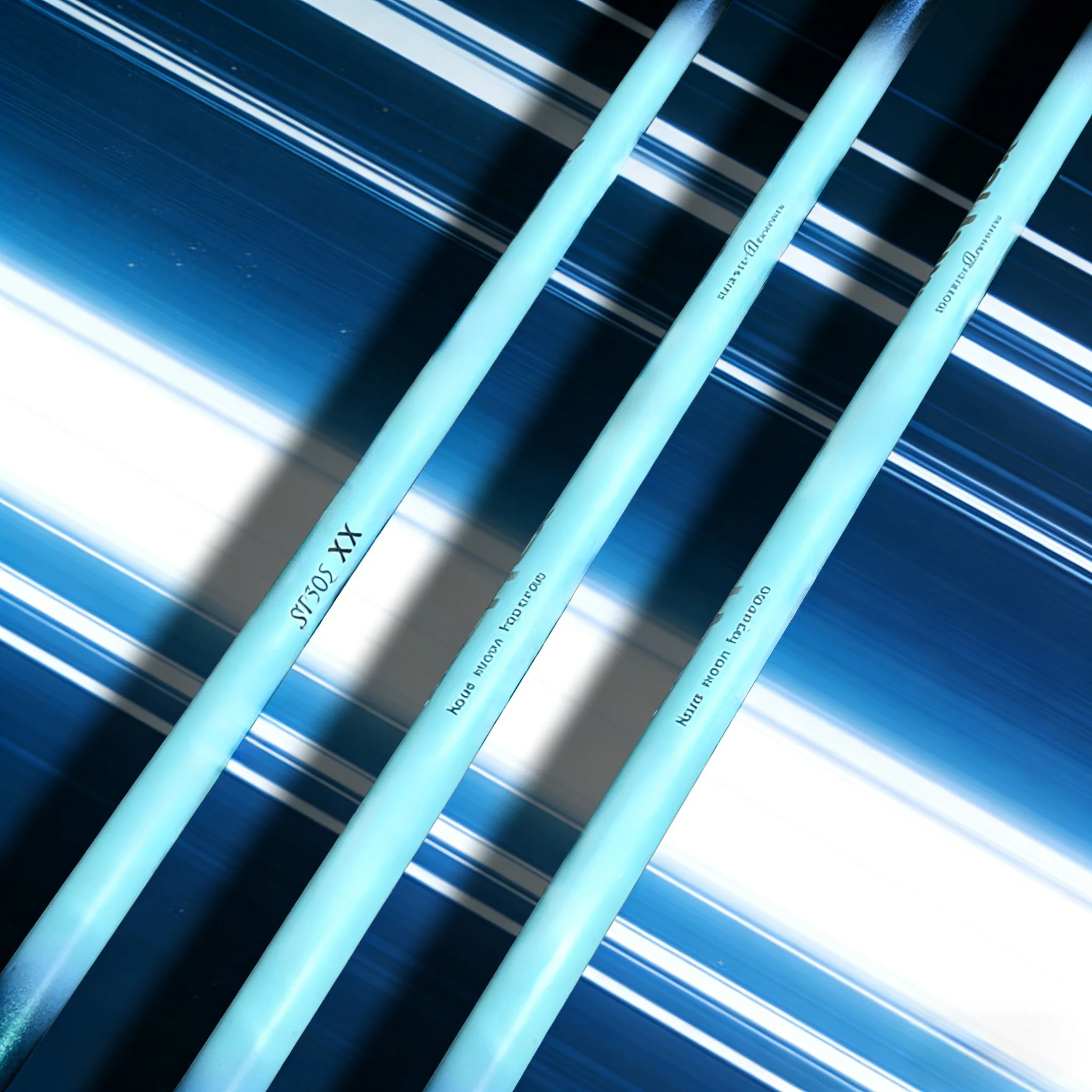 

SF (Small Fork) golf shafts, complete specifications available. Ultralight, strong, highly flexible, long-distance, stable, and