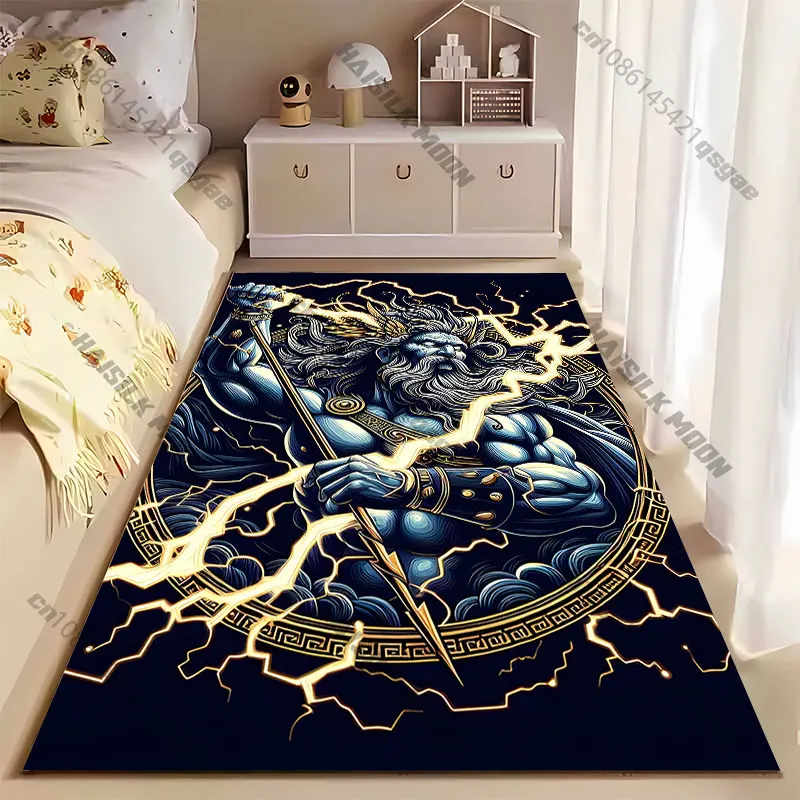 Powerful god wielding lightning carpet Yoga living room room decor children's crawling mat doormat area rug games mat