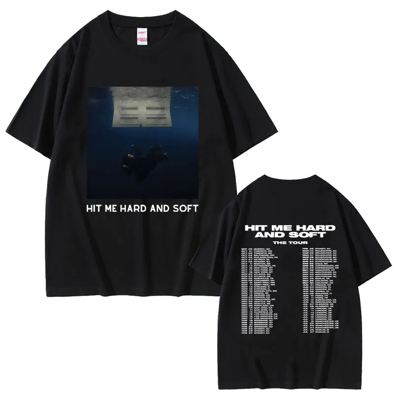 

Hit Me Hard and Soft The Tour 2024 Music Album Graphic T-shirts Men Women Fashion Oversized T Shirts Male Short Sleeve Fans Gift