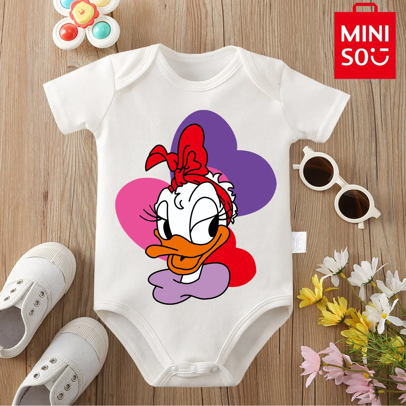 

MINISO Goofy and Pluto Pure Cotton Bodysuit Soft Baby Cloths Best Gift for Baby Onesie Jumpsuit for 0 To 12 Months Cute Newborn