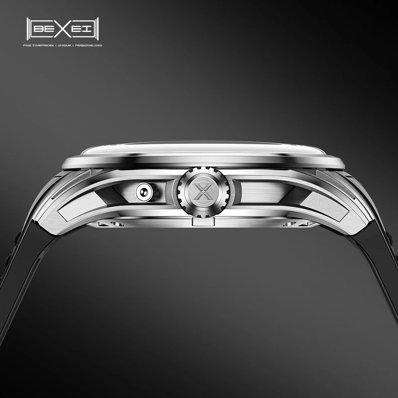 BEXEI 9226 Displays for Hour Date of month mechanical 316L Case Automatic Movement Roman Numerals  Man watch K1 Crystal