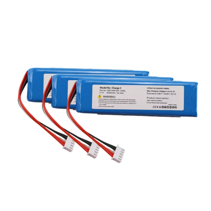 Originele 6000 mah vervangende batterij voor JBL Charge 3 Charge3 2016 versie luidspreker lithium-polymeer GSP 1029102 Een 330SL-batterij