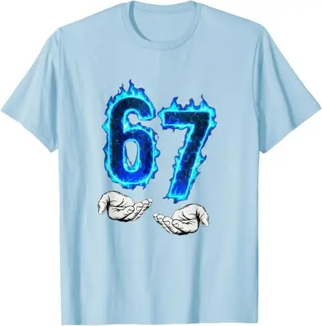 6 7 Meme Six Seven 67 Hands Meme Lustiges T-Shirt für Männer, Mädchen und Jungen Y2k Cooles Neuheitsgeschenk Persönlichkeit Kurzarm-Blusen Streetwear – Detail 13