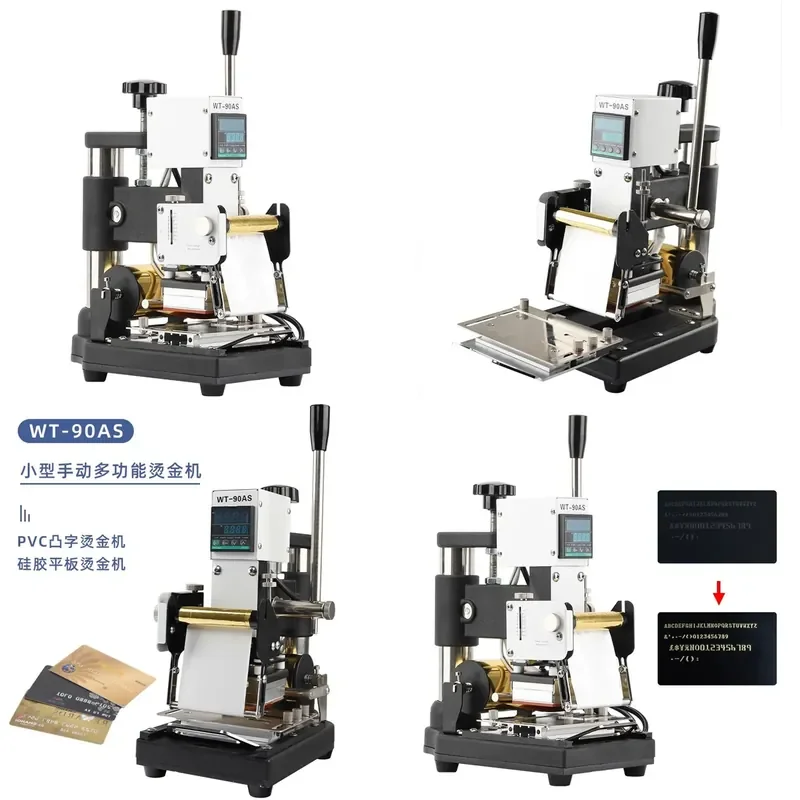 for WTONG WT-90AS Multifunctional Hot Stamping Machine PVC Membership Card Magnetic Stripe VIP Card Embossed Code Digital