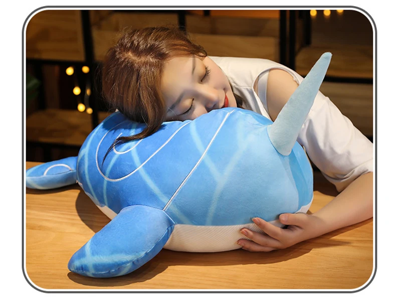 Game Genshin Impact Plush Doll Tartaglia Childe Whale Plush Toys Zhongli Dragon Pillows Cosplay Cartoon toy Kids Gift