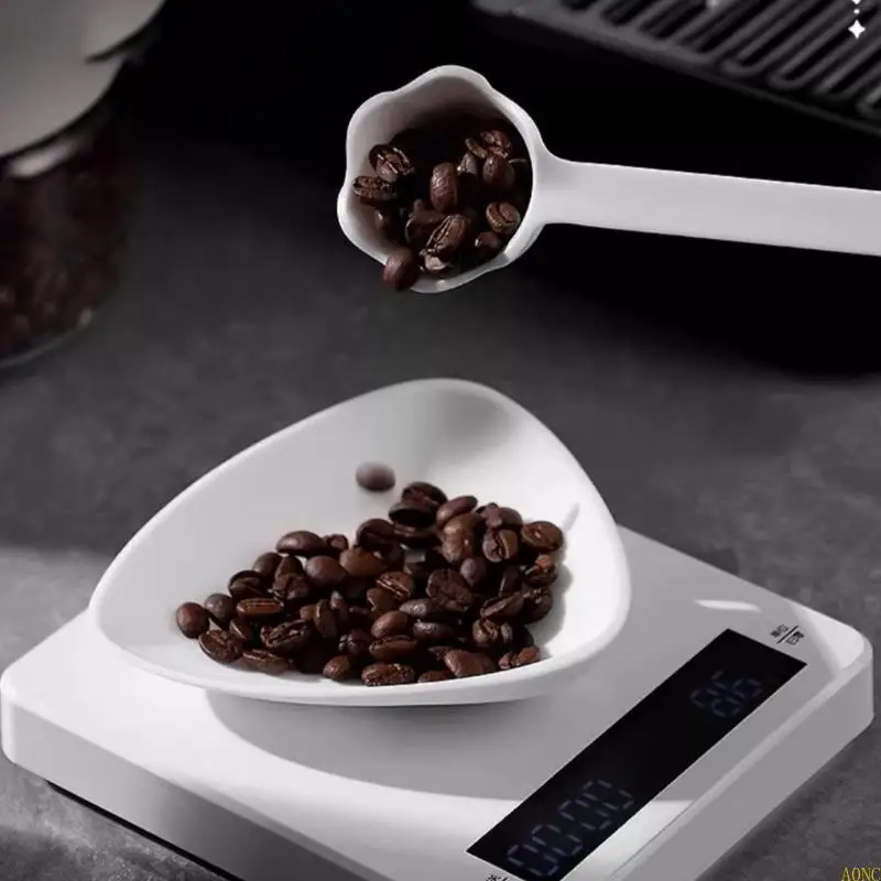 

A0NC Silicone Coffee Bean Tray Hand Brewed Coffee Weighing Coffee Container Dispensing Tray Teas Scale Teas Rules Coffee Tray