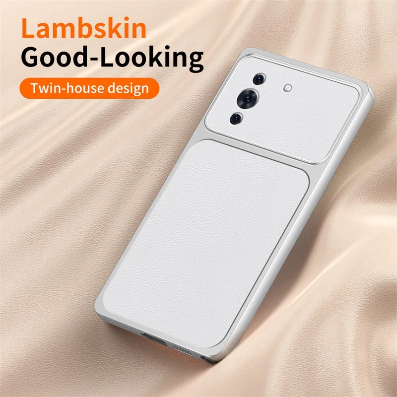 

Anti-Yellowing or Shock-Resistant Lychee-Textured Phone Cases for Huawei Nova10 Nova10 Pro Silicone-reinforced Non-Slip lambskin