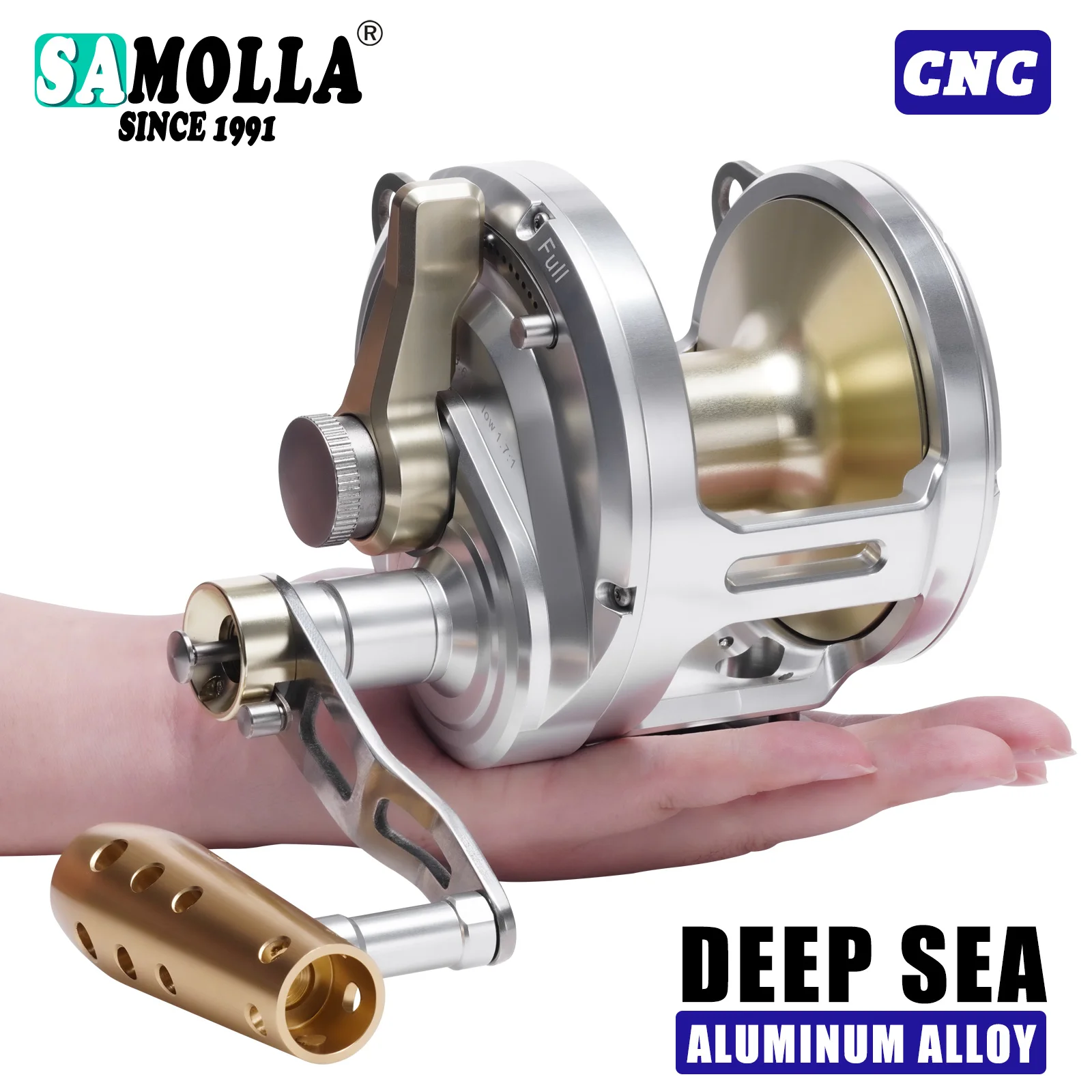 Samolla – Carrete de Jigging Lento CNC en Aluminio para Agua Salada - imagen 2