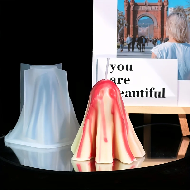 Homemade Phantom Cloak Silicone Mold for Halloween, Creative Candle Holder, Tabletop Decoration Craft