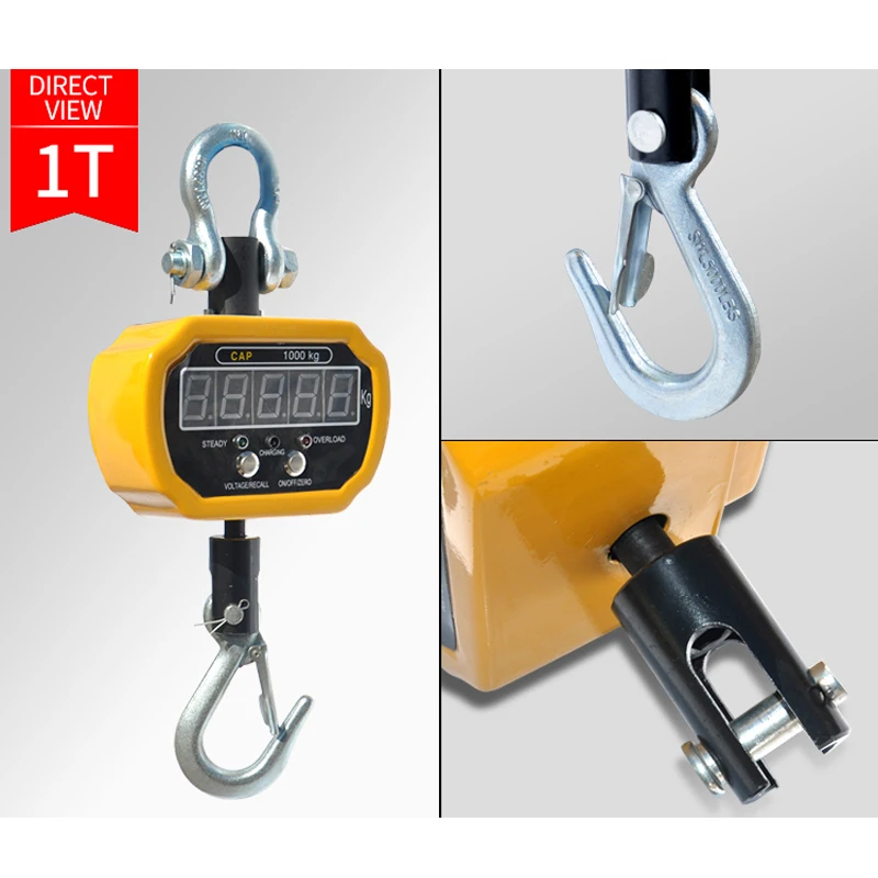 المحمولة الثقيلة LED LCD 5T رافعة رقمية كهربائية معلقة مقياس الرافعة اللاسلكية مع الشاشة #6