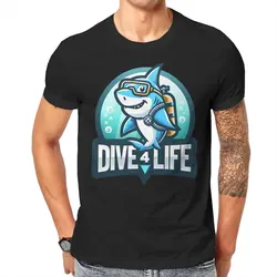 Dive 4 Life Unique TShirt Shark Scuba Diving Top Quality Creative Gift Clothes  T Shirt Stuff Hot Sale