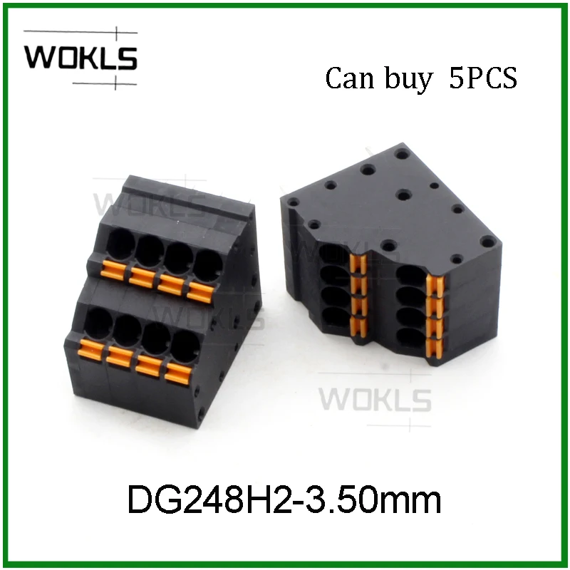 5PCS 3.5mm Double - Layer Wiring Terminal block DG248H2/KFM736H/0152-02, High Quality