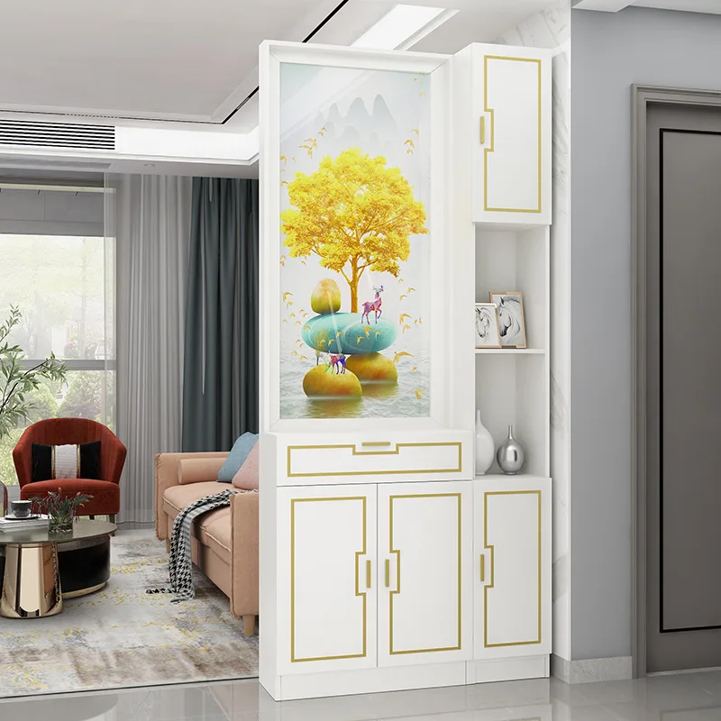 

Входная в дверь, гостиная, перегородка, шкаф с экранной дверью, встроенное экранирование обувного шкафа, лицевая дверь