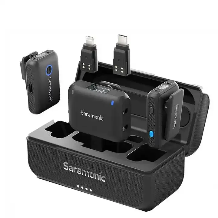 Saramonic Blink500B2 + ميكروفون لاسلكي Lavalier Lapel كاميرات iPhone DSLR تسجيل يوتيوب بث إلغاء الضوضاء