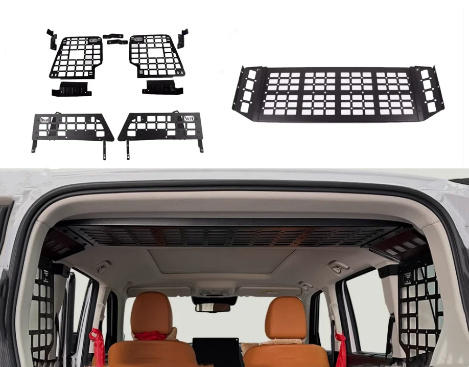 For Great Wall Haval Raptor 2023-2024 Rear Cargo Rack Shelf Luggage Storage Panel Mesh Car Accessories