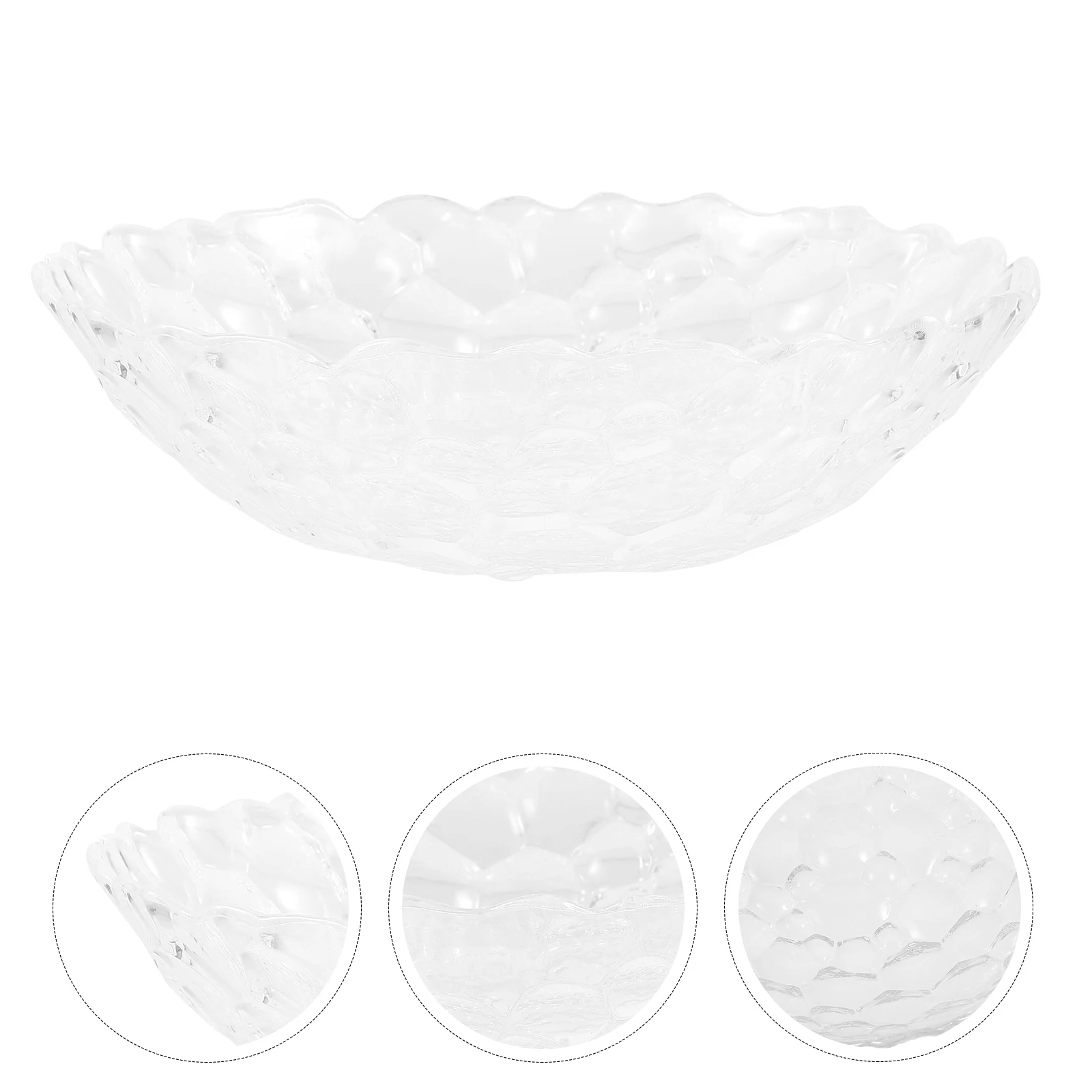 

1pc Premium Crystal Fruit Plate Irregular Shape Elegant Serving Tray Food Storage Holder For Home Party Wedding Banquet Plastic