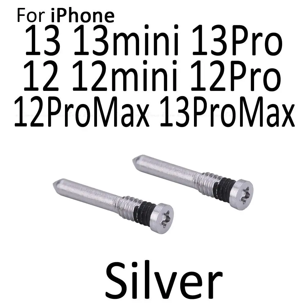 10pcs Back Cover Dock Connector Screw For iPhone 8 Plus 12 13 mini 11 Pro X XR XS Max SE 2020 Changer Bottom Screws Accessories