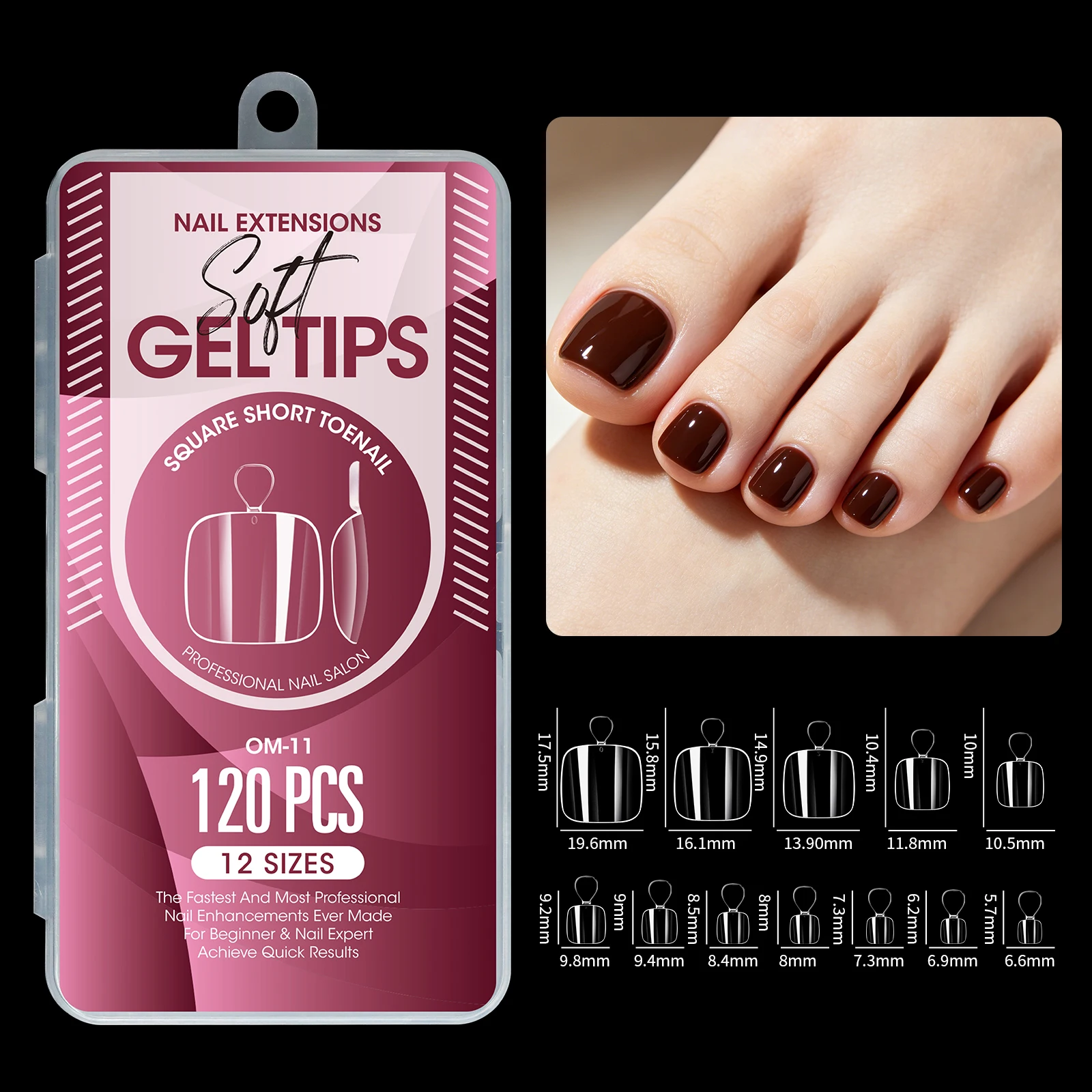 120 Stück Halbmatte Verlängerungs-Gel-Tips, Mandel-, Stiletto-, Coffin- und French-Form, Künstliche Nägel, Vollabdeckung, Acryl, für Salon und Zuhause, Press-On-Nägel – Detail 20