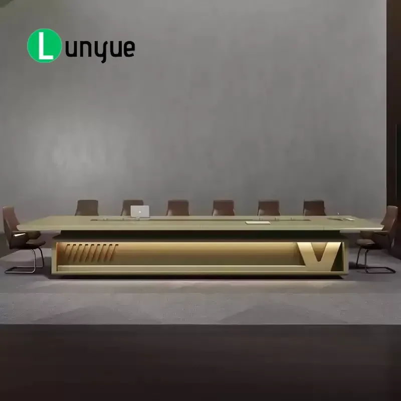 Modern Luxury Long Conference Table Simple Stylish Office Desk for Meeting Room Business Negotiation High End Furniture