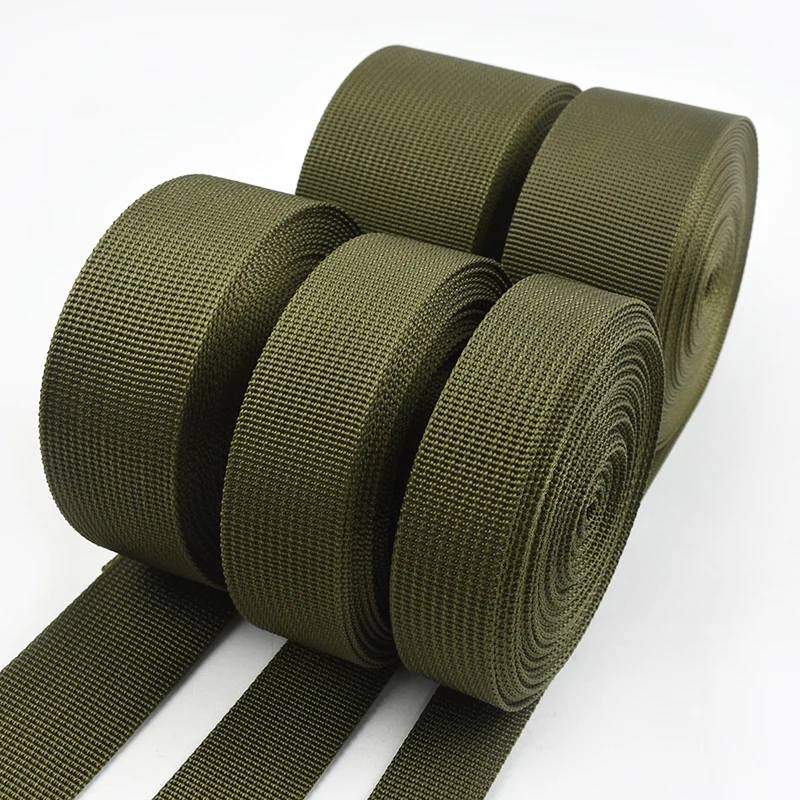 1-5M 20-50mm Armygreen Nylon Webbing Tapes for Bag Ribbon Strap Car Seat Belt Lanyard Clothes Decorative Sewing Lace Trimming