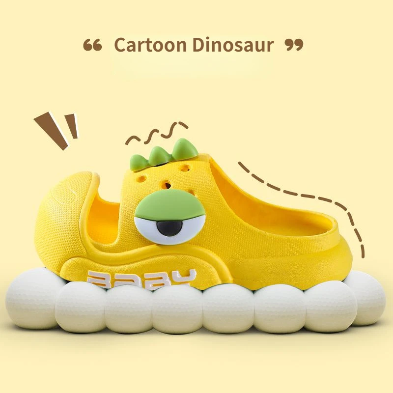 Pantofole per bambini 2-14 anni Ragazzi Cartoon Dinosaur Pantofole da casa anti-collisione Pantofole da bagno antiscivolo per ragazze estive