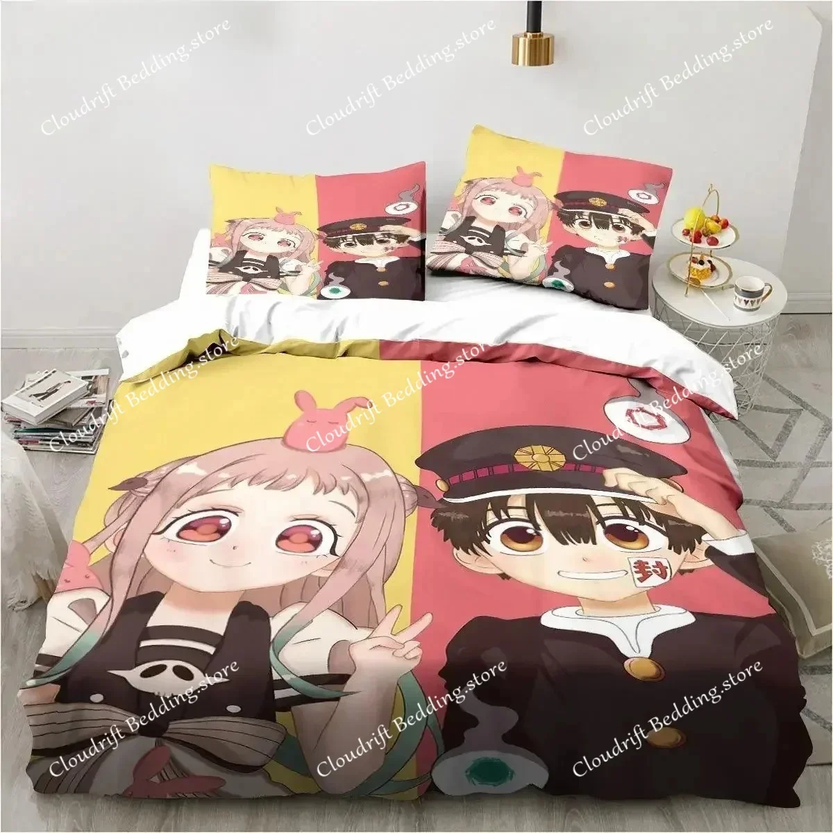 Anime Toilet-Bound Hanako-kun 3D Printed Bedding Set Duvet Covers Pillowcases Comforter Bedding Set Bedclothes Bed Linen026