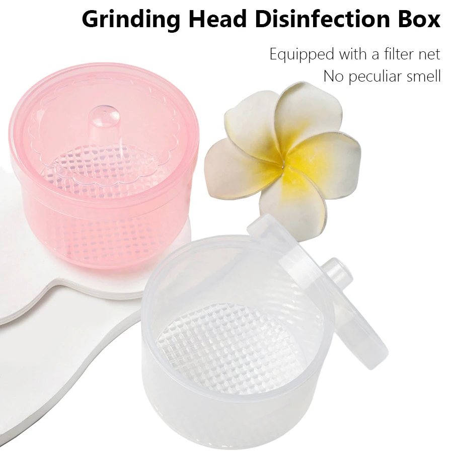 กล่องทําความสะอาดหัวเจียรเล็บพร้อมตัวกรอง, ถ้วยฆ่าเชื้อสําหรับเครื่องมือทําเล็บ, ภาชนะแช่ดอกสว่านเล็บ