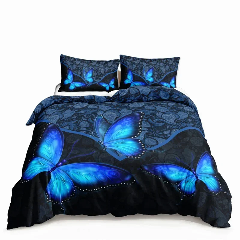 

Butterfly And Death Moth Bedding Set For Girls Gothic Skull Boho Comforter Cover Decor Bedroom Sun and Moon Pattern Duvet Cover