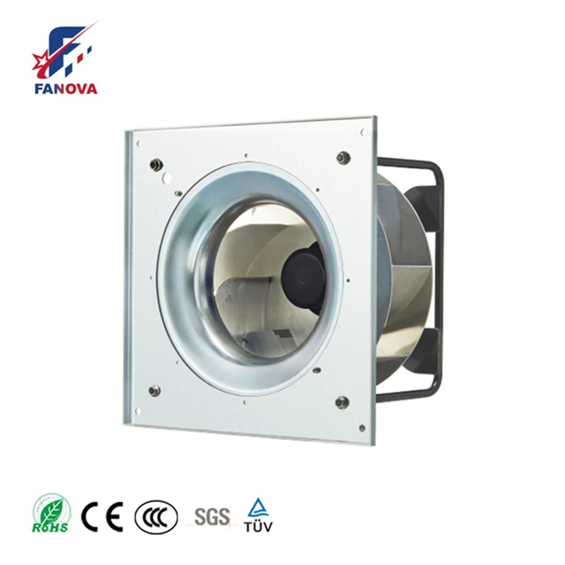 FANOVA EC 380V 450mm High Pressure Industrial Fan High Air Volume Ventilation Backward Centrifugal Bracket OEM Available