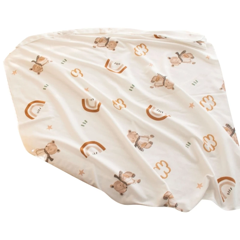 Couvertures réception serviettes bain avec mignon, couverture en coton pour enfants nourrissons