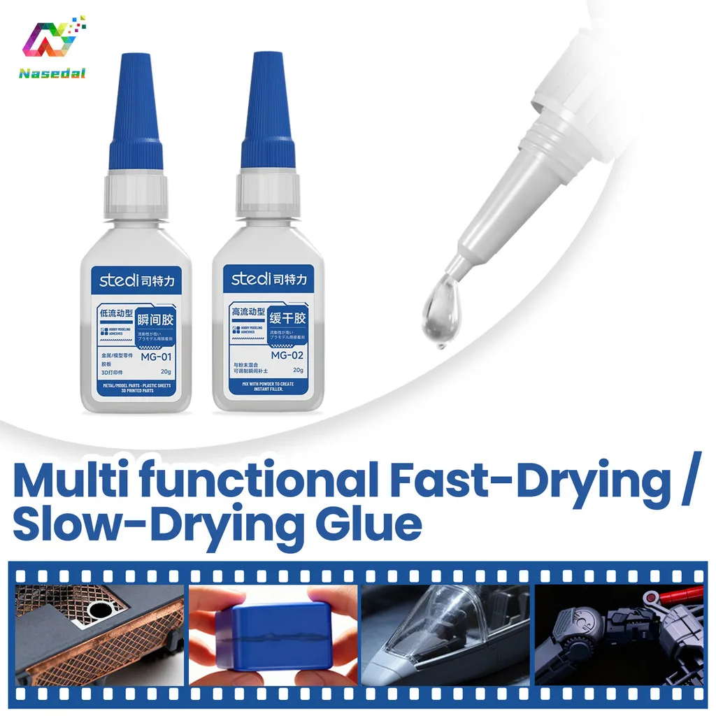 

Stedi High Strength Model Glue Fast-Drying / Slow-Setting for Gundam Plastic Model Kits DIY Hobby Figure Repair Assembly Tools