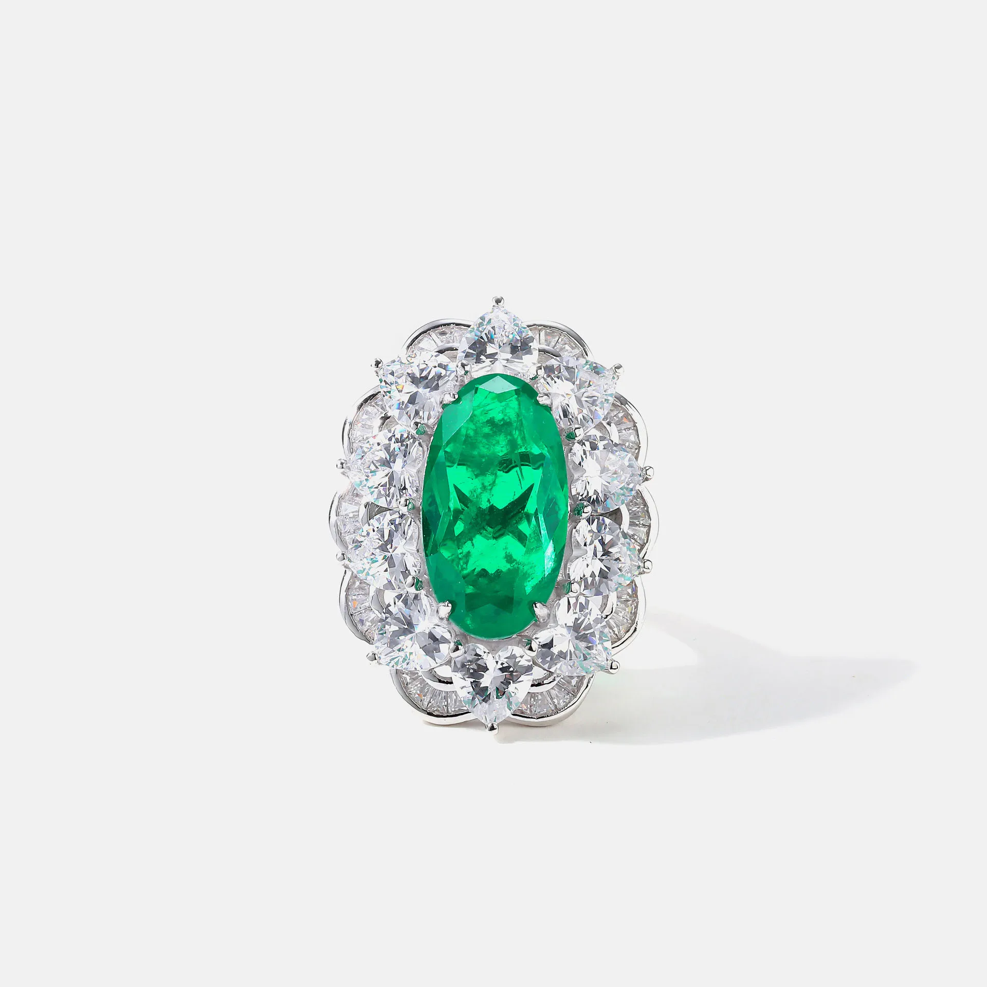 SongYun Jewelry 925 Sterling Silver Ring High Carbon Diamond Emerald Gemstones s925 Pure Silver Rings Band For Women Accessories view 2