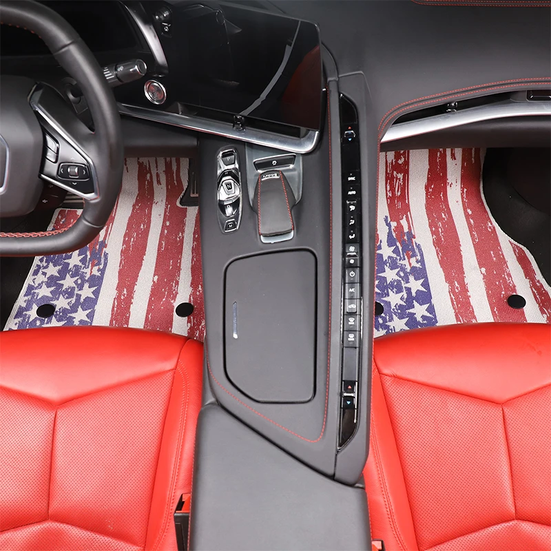 For Chevrolet Corvette C8 Stingray Z51 Z06 2020-2025 Car Front Rear Row Wire Loop Floor Mats Interior Car Accessories