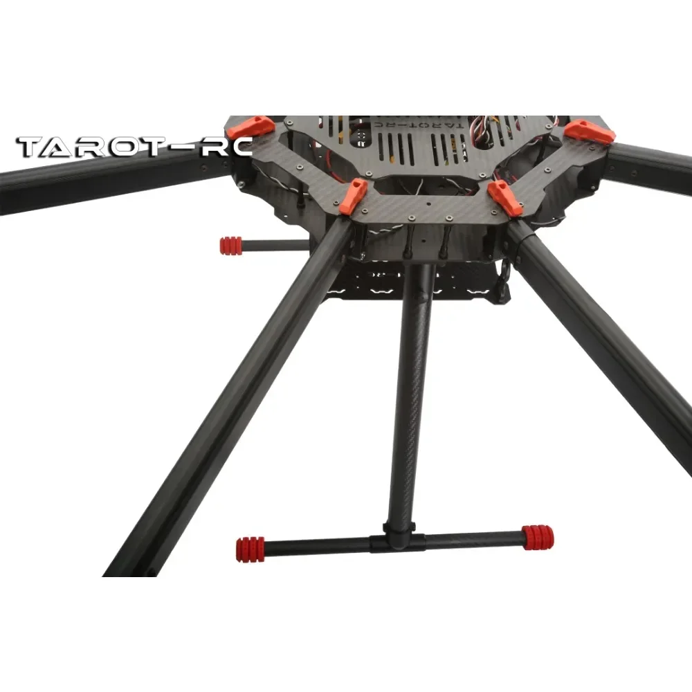 Tarot TL8X028 Landing Gear - Carbon Fiber Shock Absorbing Gear with Metal Reinforcement for 25mm to 16mm Quick Release RC Drones