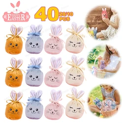 Ears Lucky Bag Easter Gift Bag Rabbit Smiling Face Hot Stamping Craft Wedding Candy Bag Wedding Candy Box Party