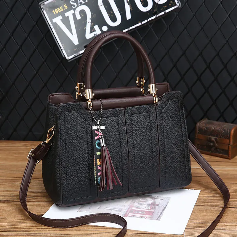 

Ladies' handbag patchwork contrasting simple square bag elegant commuting shoulder bag