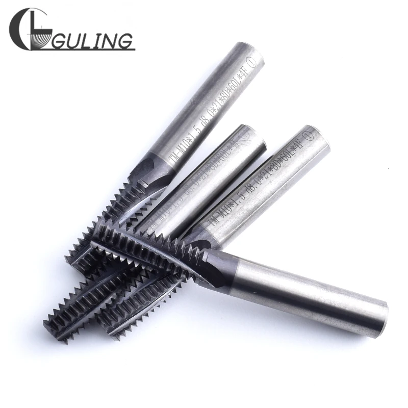 CNC 60 Degree Tungsten Steel Full Thread Milling Cutter M3 M4 M5 M6 M8 M10 M12 M14 M16 X0.5 X0.7 X0.8 X1 X1.5 X2 mill cutters