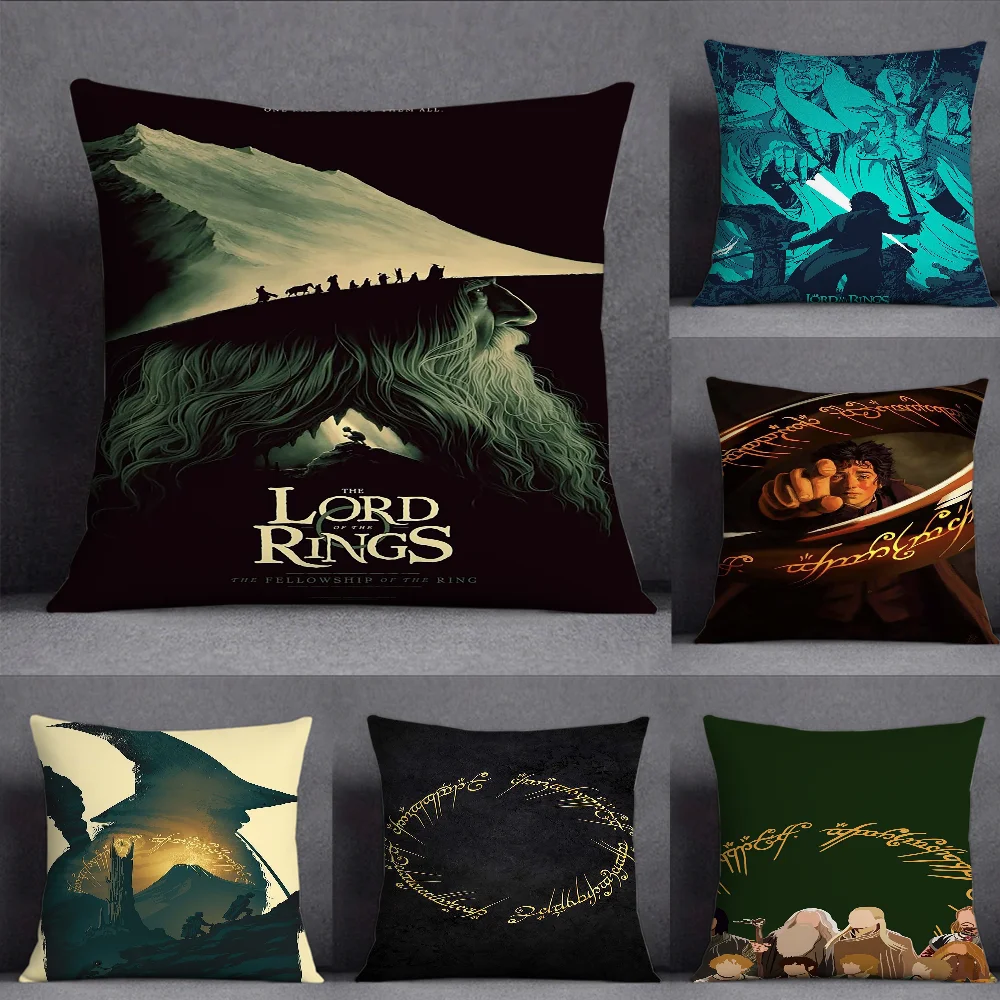 

Epic fantasy adventure movie The Lord of the Rings Pillow Case Square Pillowcase Double-Sided Printing Short Plush Sofa Cushion