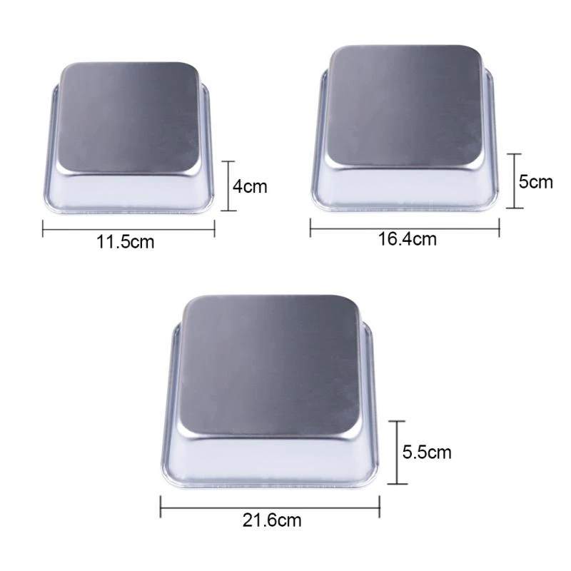 4 Inch Aluminum Alloy Mousse Square Cake Mold Cake Mould Bakeware Decorating Baking Tools